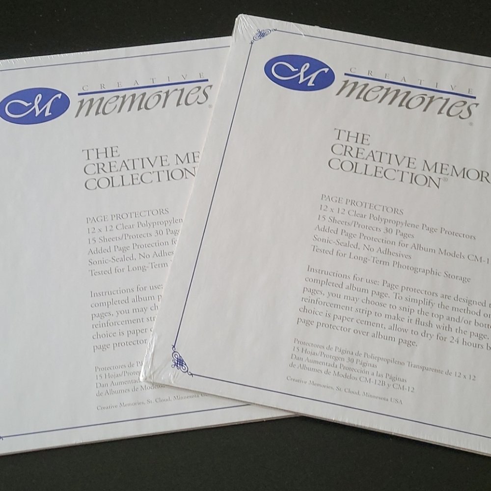Lot of 2 creative memories page protectors